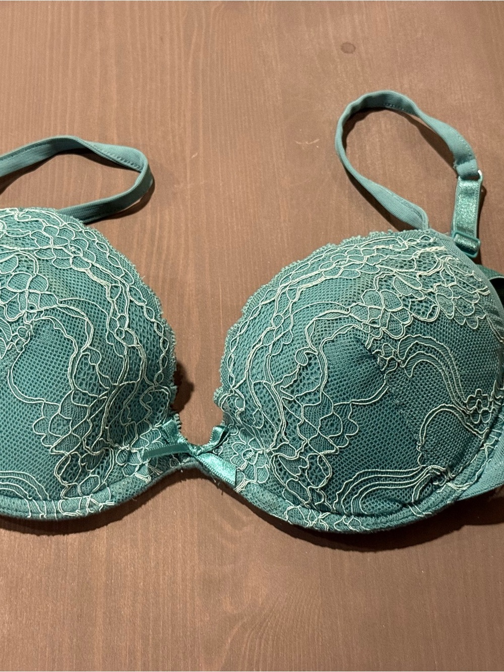 intimissimi Teal Lace Underwire Push-Up Bra